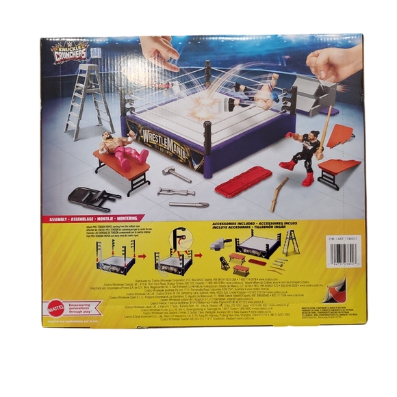 WWE Knuckle Crunchers Mini Mayhem Ring Bundle Playset Mattel NIB - Picture 2 of 12